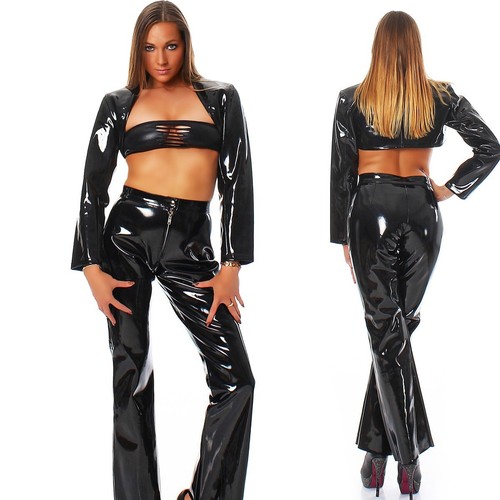 Damen lack bolero vinyl - lack, in