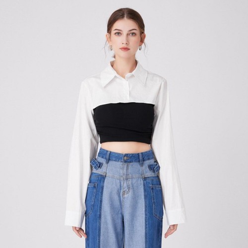 Damen gekürzt hemd bolero - damen,